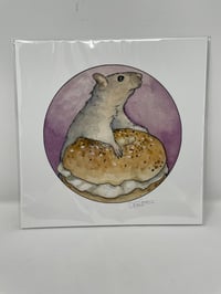 Image 3 of NYC Animals - Bagel Rat Print