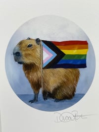 Image 1 of Pride Flag - Capybara Pride Print