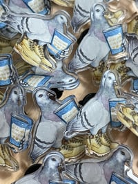 Image 3 of NYC Pigeon Acrylic Pin