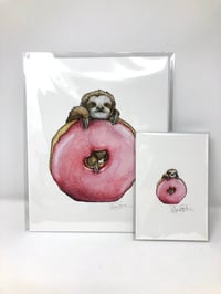 Image 3 of Print - Doughnut Sloth