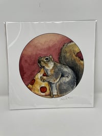 Image 3 of NYC Animals - Pizza Squirrel Print