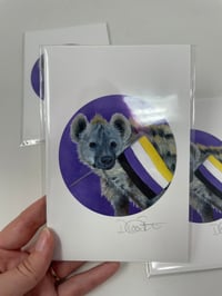 Image 2 of Pride Flag - Nonbinary Hyena Print