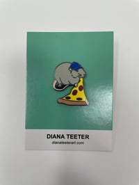 Image 2 of Pizza Rat Enamel Pin