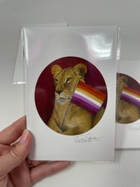 Image 2 of Pride Flag - Lesbian Lion Print