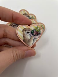 Image 1 of Otters Love Succulents Wood Pin