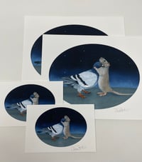 Image 2 of Rat and Pigeon Love Print