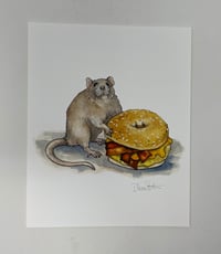 Image 1 of Bacon Egg and Cheese Rat Print