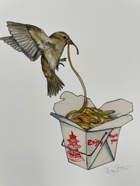 Image 1 of NYC - Take Out Food Loving Sparrow