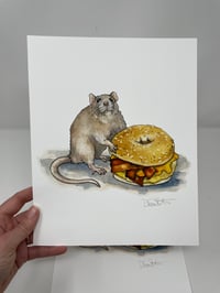 Image 2 of Bacon Egg and Cheese Rat Print