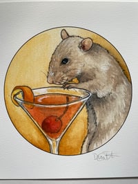 Image 1 of NYC Foodies - Cocktail Rat Print