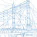 Image of Albert Bridge Blue / Colour pencil drawing.