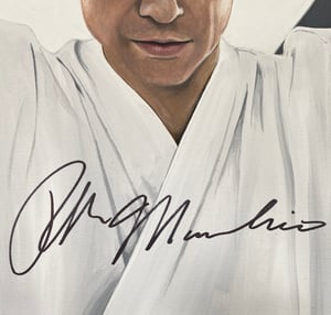 Image of DANIEL LARUSSO - ORIGINAL PAINTING HAND SIGNED BY RALPH MACCHIO