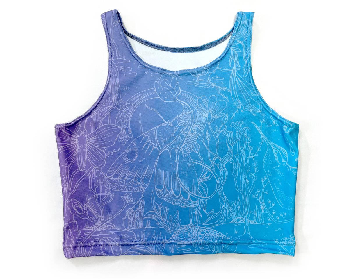 Image of :Purple: Midnight In the Garden of Good & Evil Athletic Crop Top