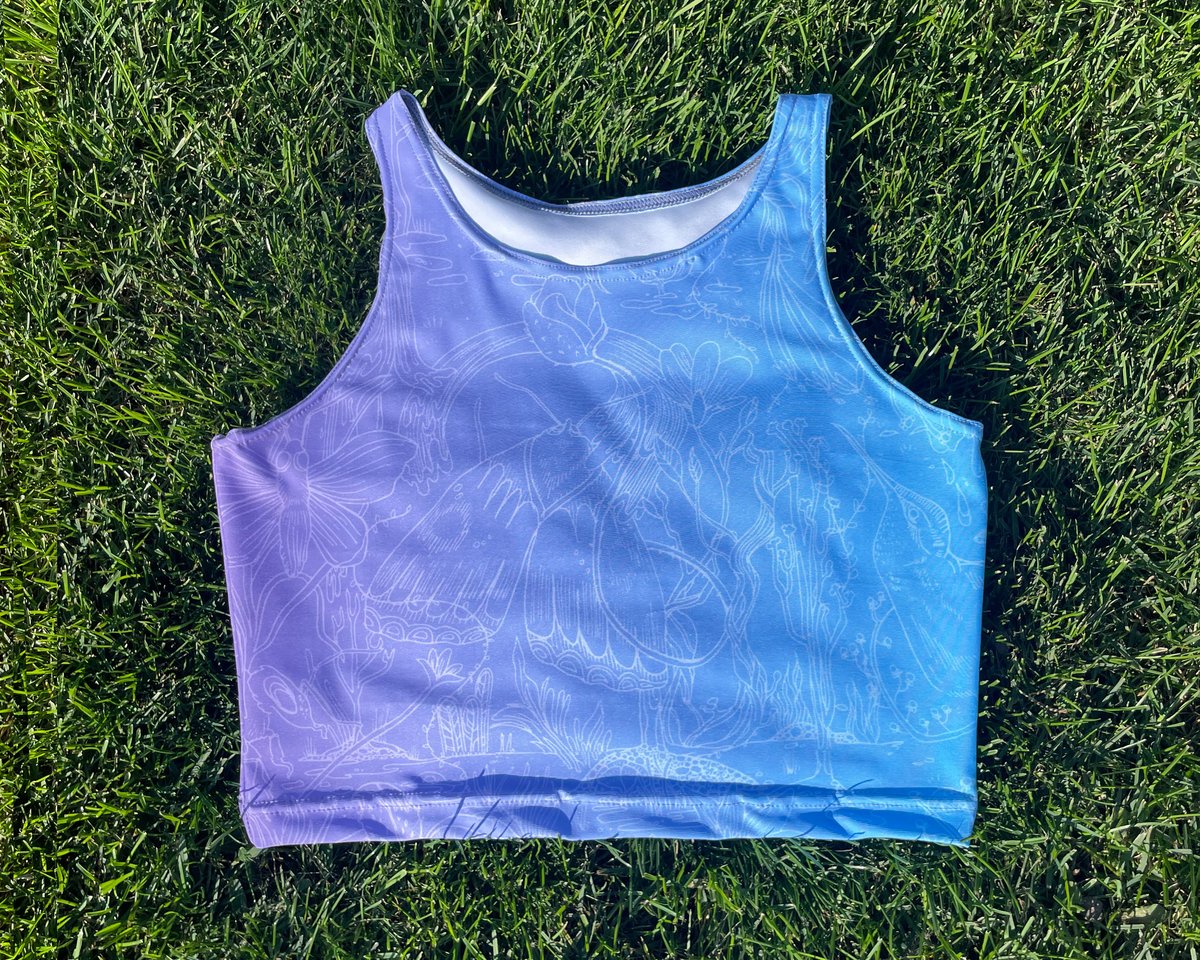 Image of :Purple: Midnight In the Garden of Good & Evil Athletic Crop Top