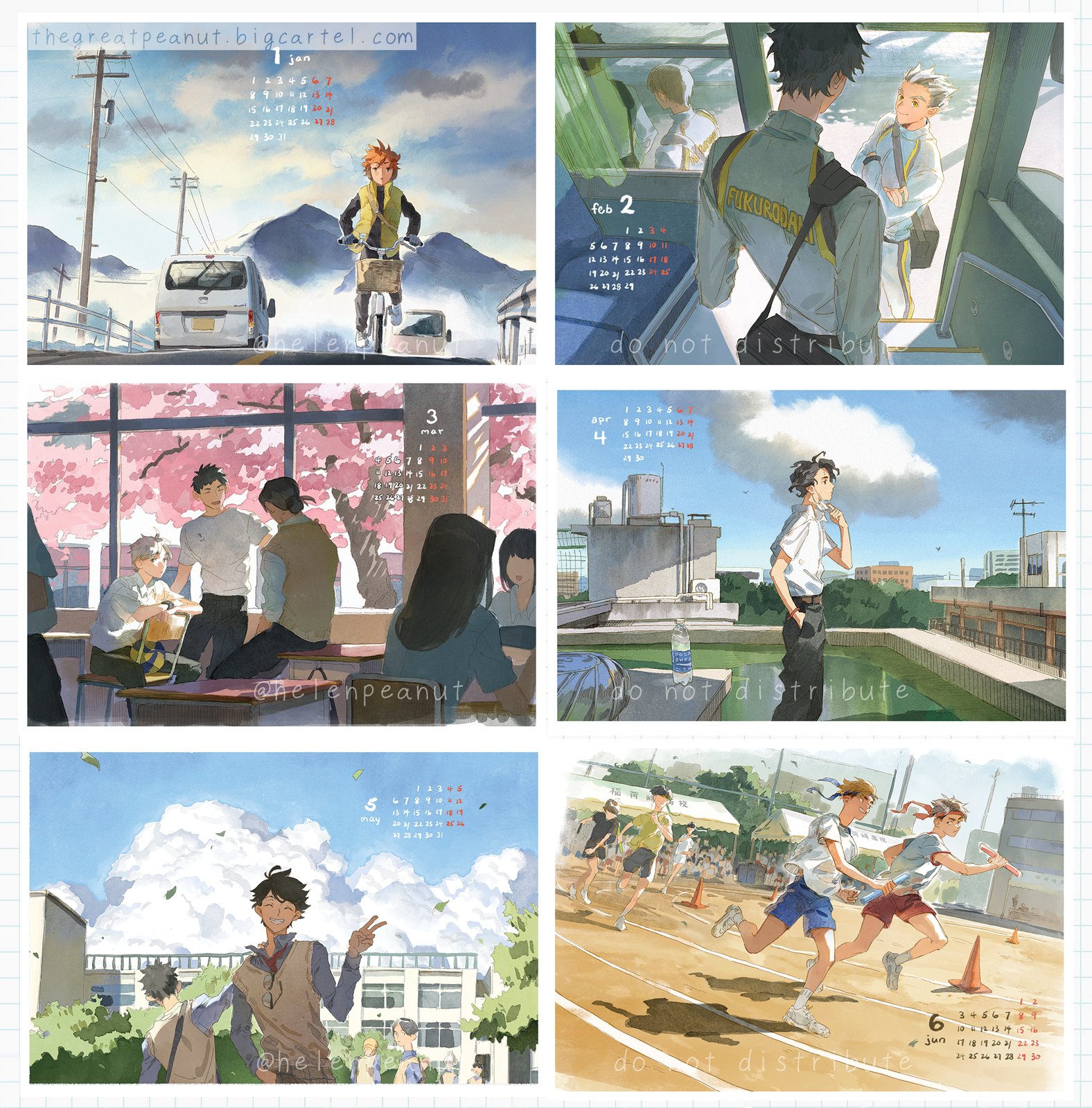 HQ School Days Calendar 2024 Art By Pea   Calendar2 