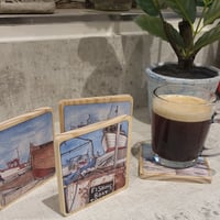 Image 4 of Working Beach: Set of Four Deal Town Coasters