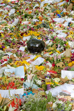 Flower Memorial - Photograph poster