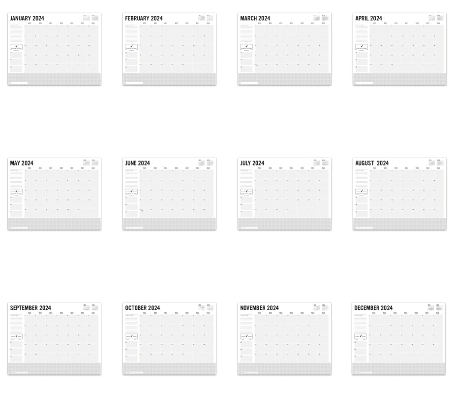Image of PRINTABLE 2024 DESK CALENDAR