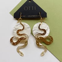 Cut Out Snake Earrings