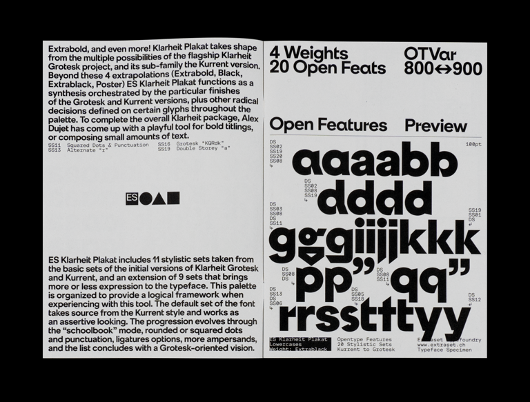 TI10 Type Item 10 1234 Echo Brut 01 + ES Klarheit Plakat Mini Specimen Image 4