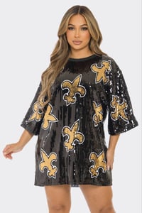 Image 4 of Fleur De Lis Sequin Jersey Tunic / Dress 