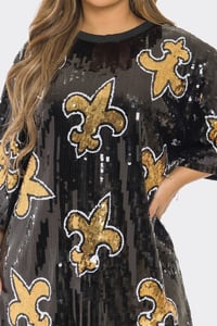 Image 2 of Fleur De Lis Sequin Jersey Tunic / Dress 