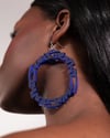 Brown & Blue Plex Hoops