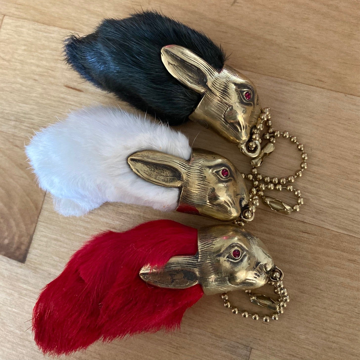 Faux rabbit foot on sale keychain