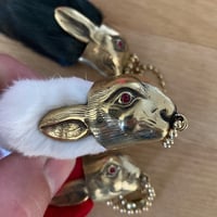 Image 4 of RED EYED LUCKY RABBIT FOOT KEYCHAIN