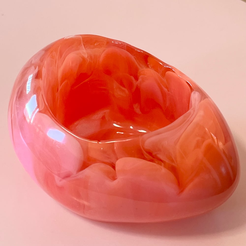 Image of Resin Egg Bowl (12) - Amber/Pinks
