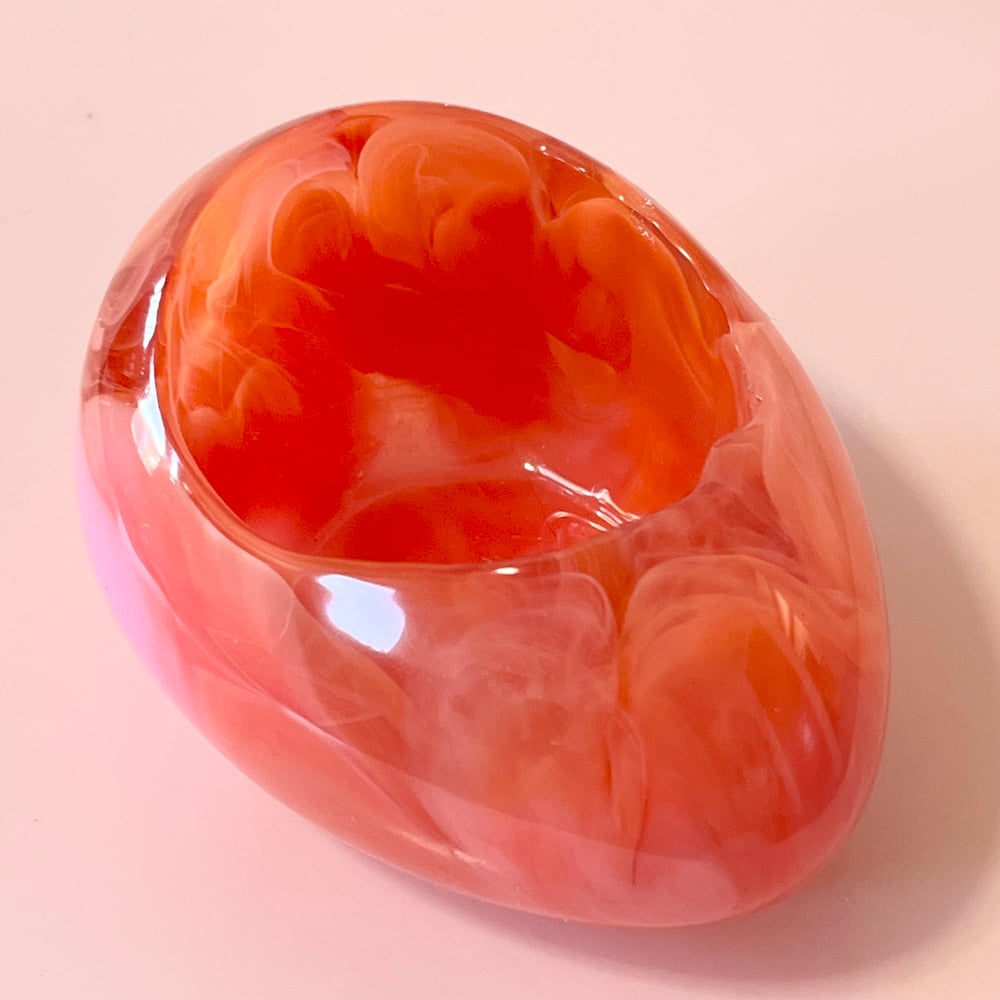 Image of Resin Egg Bowl (14) - Amber/Pinks