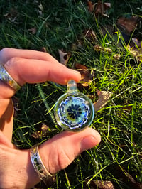 Image 1 of Uv reactive blue flower pendant 💙