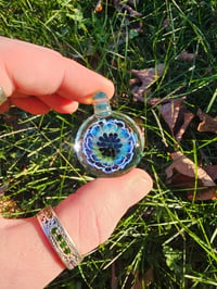 Image 3 of Uv reactive blue flower pendant 💙