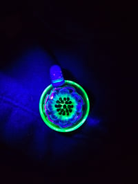 Image 4 of Uv reactive blue flower pendant 💙