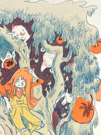 Image 5 of Large Magical Orange Tree Risograph Print