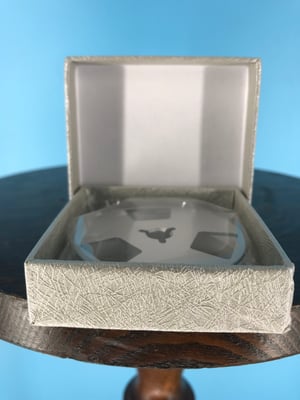 Image of Burlington Recording 1/4" x 2.5" Heavy Duty SILVER Trident Metal Reel in Silver Box -3 Windage Holes