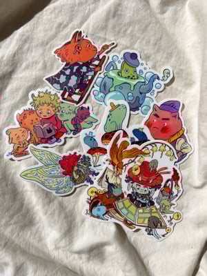 Whimsical Sticker Pack - Set of 7 Fun Character Stickers