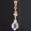 Scepter Quartz Crystal 14K GF Pendant