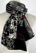 Image of Black and White Bows Double Wide Scarf
