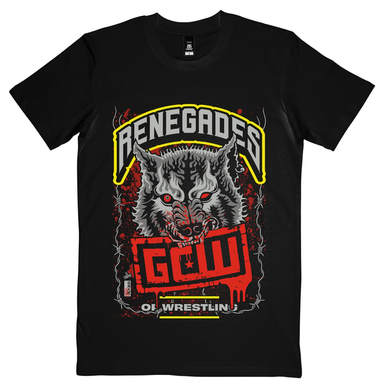 Image of RENEGADES OF WRESTLING - GCW Tour 2023 T-Shirt (L & XL ONLY)