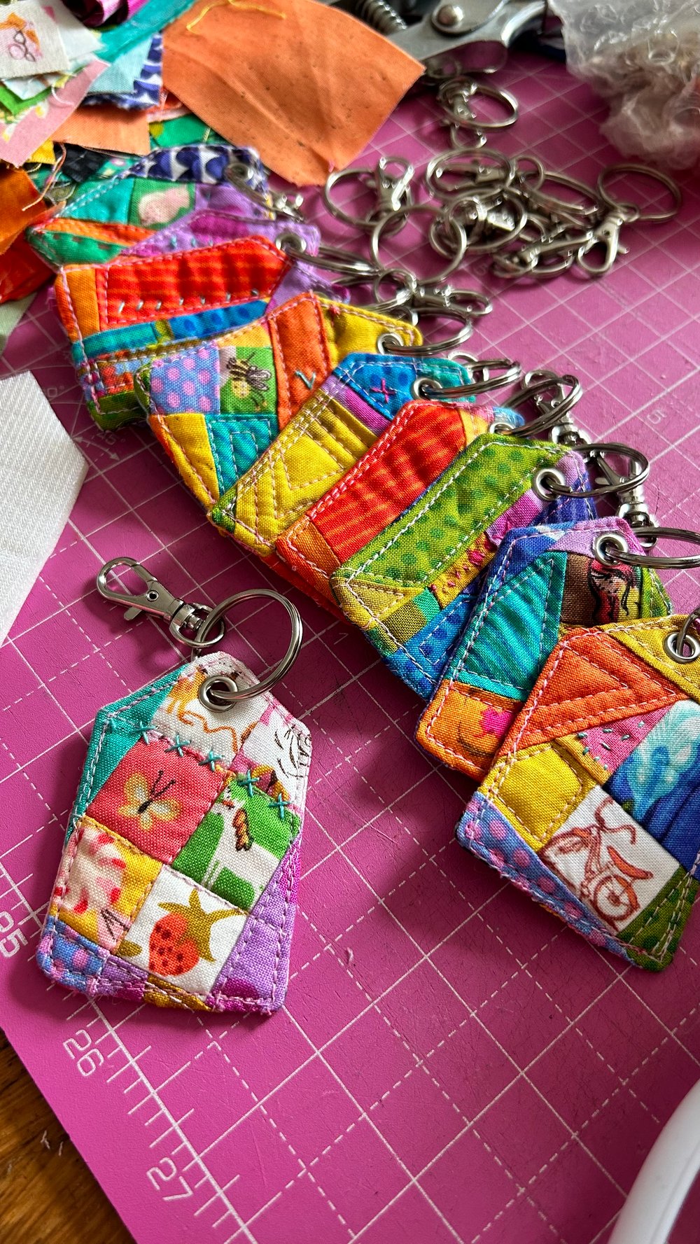 Image of Tiny quilty smart key ring