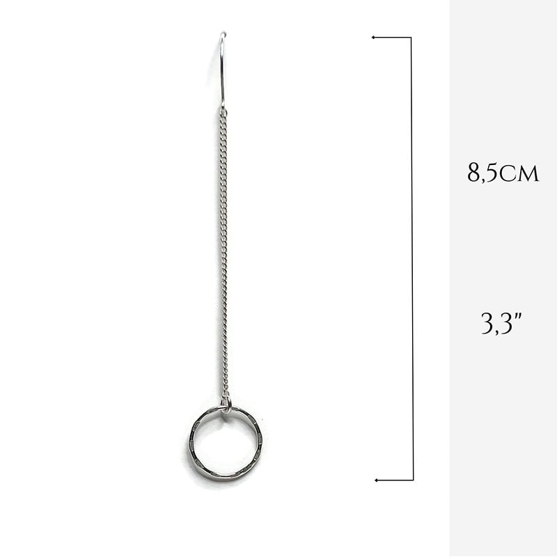 Image of Boucles d'oreilles pendantes argent "Cercle"