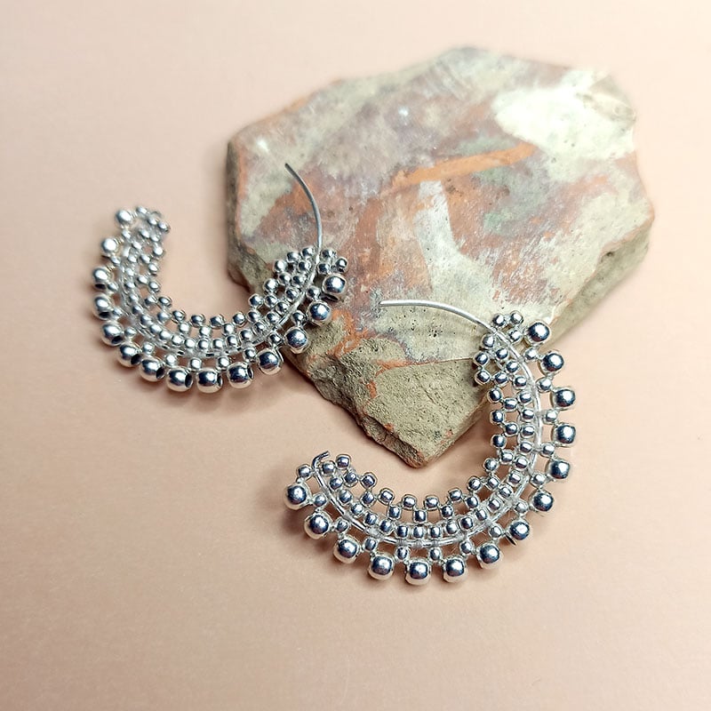 Image of Boucles d'oreilles créoles Argent "Janu"
