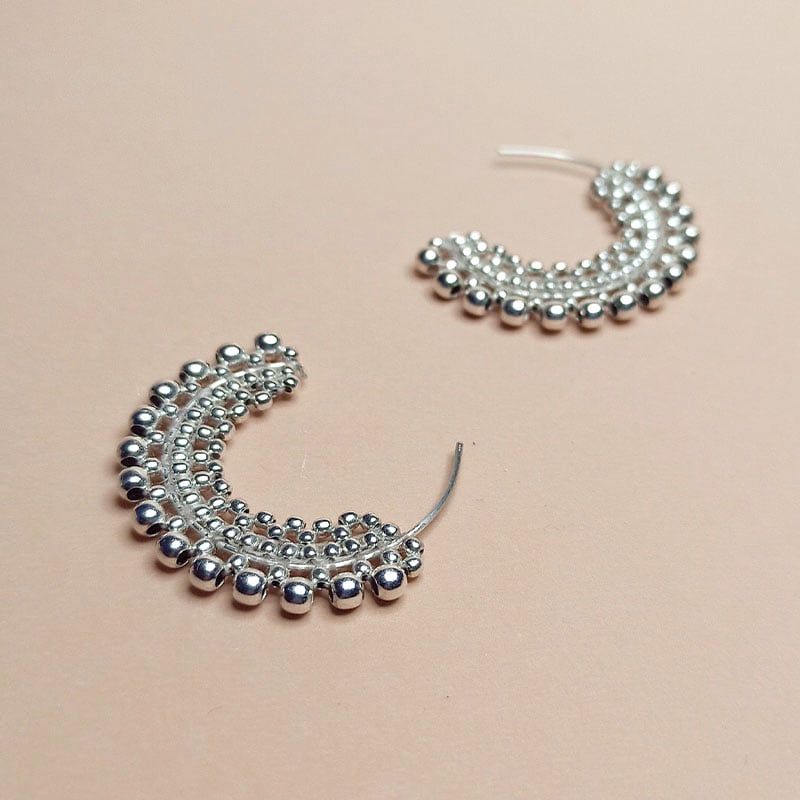 Image of Boucles d'oreilles créoles Argent "Janu"