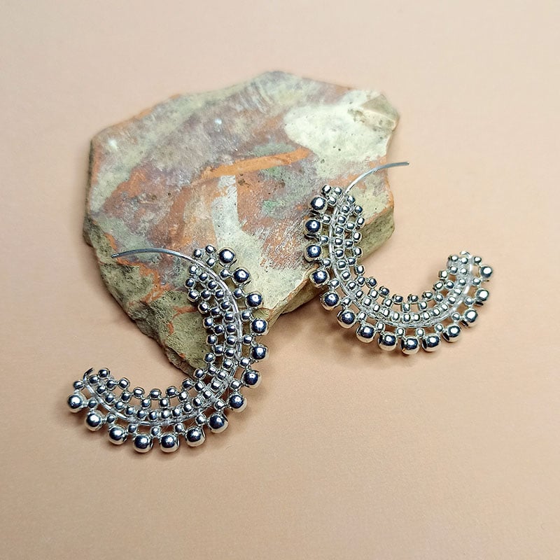 Image of Boucles d'oreilles créoles Argent "Janu"