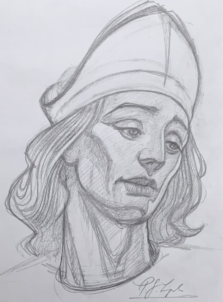 Image of Study for St John, the Evangelist, for the Knock Mosaic