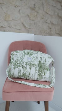 Image 1 of  Sac week-end - Toile de Jouy kaki