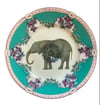 Floral elephant plate