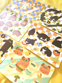 Image 3 of Kitty Vinyl Sticker Sheets