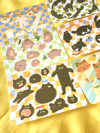 Image 2 of Kitty Vinyl Sticker Sheets